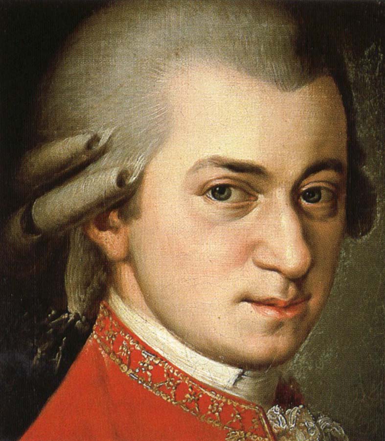 wolfgang amadeus mozart, painted nearly three decades after his death by barbara krafft